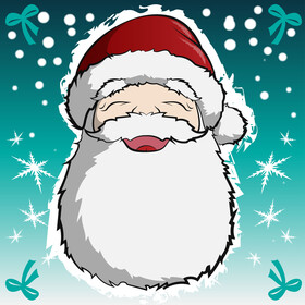 Santa claus face vector