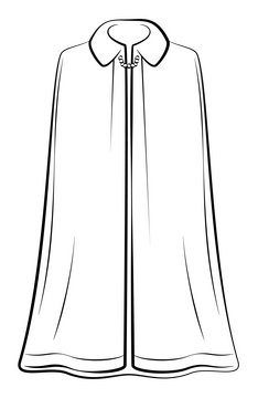 Cape black and white clipart