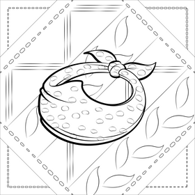 Bandana black and white vector