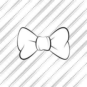 Bow black and white vector