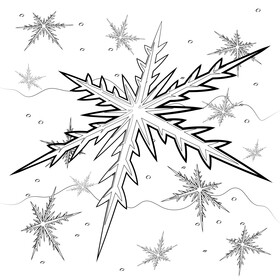 Snowflake black and white vector