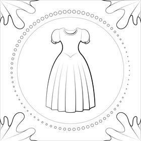Frock black and white vector