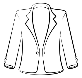 Blazer black and white clipart