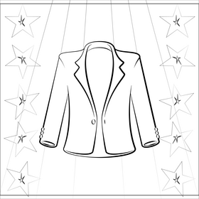 Blazer black and white vector