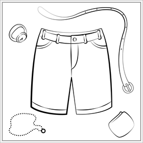 Short black and white vector