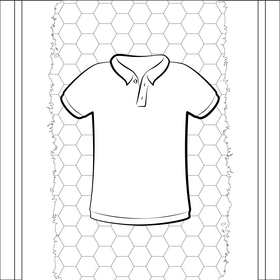 Golf shirt black and white vector