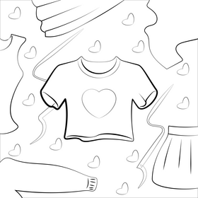 Crop top black and white vector