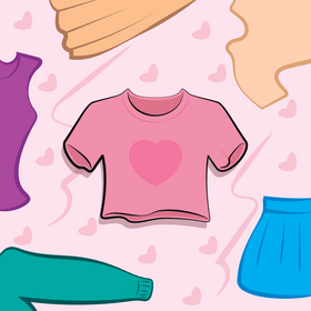 Crop top vector