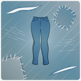 Ladies pants vector