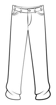 Pants black and white clipart
