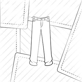 Pants black and white vector