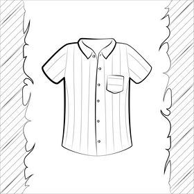 Shirt black and white vector