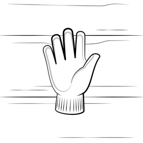 Glove black and white vector