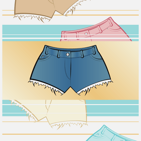 Ladies short vector