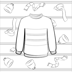 Sweater black and white vector