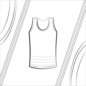 Tank top black and white vector