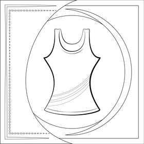 Tank top ladies black and white vector