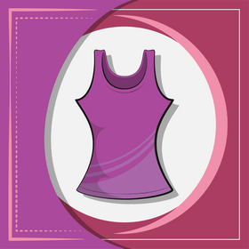 Tank top ladies vector