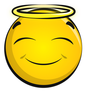 Angel emoji, emoticon, smiley clipart