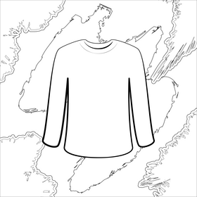 Tshirt long sleeves black and white vector