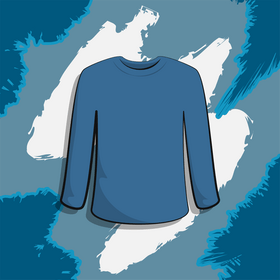 Tshirt long sleeves vector