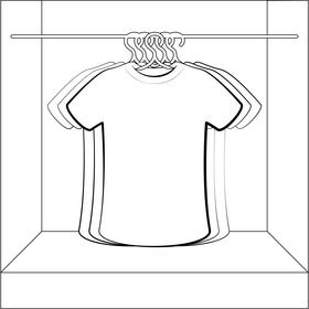 Tshirt black and white vector