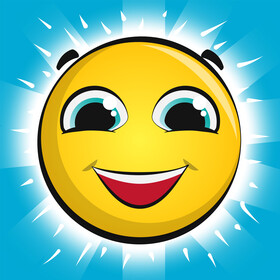 Happy emoji, emoticon, smiley vector