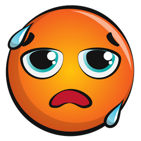 Hot face emoji, emoticon, smiley clipart