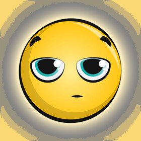 Annoyed emoji, emoticon, smiley vector