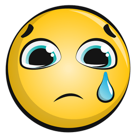 Tears, crying face emoji, emoticon, smiley clipart