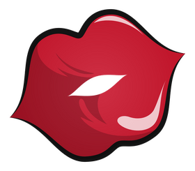 Kissing lips emoji, emoticon clipart