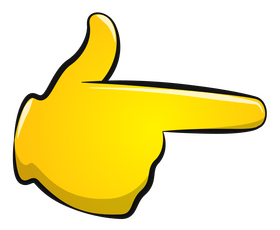 Pointing right emoji, emoticon clipart