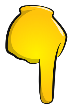 Pointing down emoji, emoticon clipart