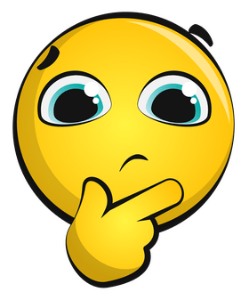 Thinking emoji, emoticon, smiley clipart