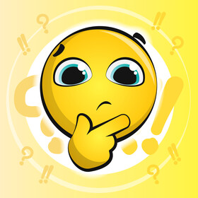 Thinking emoji, emoticon, smiley vector