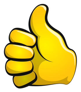 Thumbs up emoji, emoticon clipart