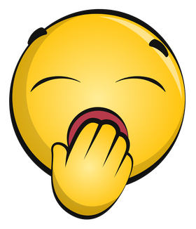 Yawning emoji, emoticon, smiley clipart