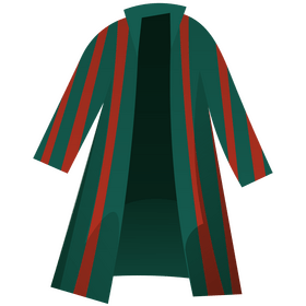 Uzbekistan traditional coat chapan clipart