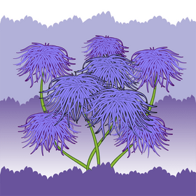 Floss flower vector