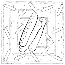 Breadsticks black and white vector