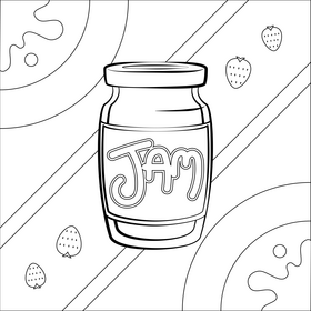 Jam black and white vector