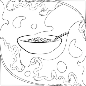 Cereal black and white vector