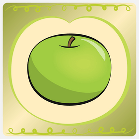 Green apple fruit vector
