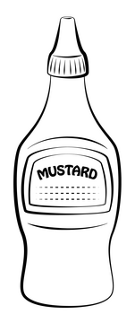 Mustard black and white clipart