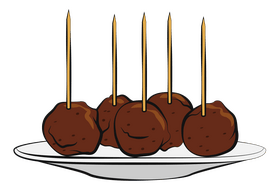 Meatballs clipart