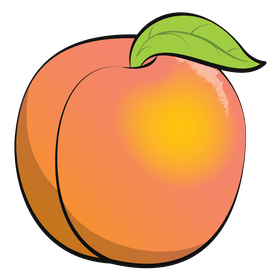 Peach fruit clipart