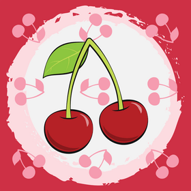 Cherry fruit vector