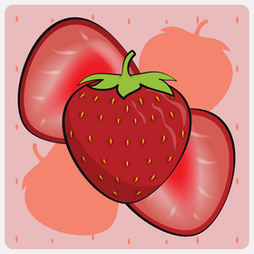 Strawberry fruit vector