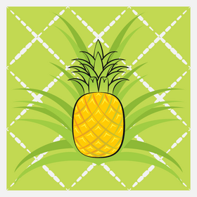 Pineapple fruit vector