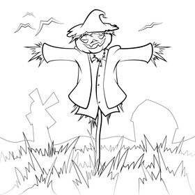 Halloween scarecrow vector free download